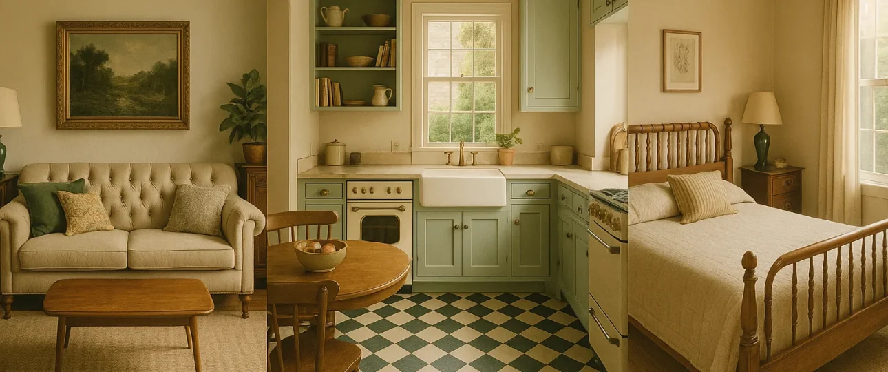 interior vintage rumah - dejavuantiques