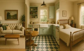 interior vintage rumah - dejavuantiques