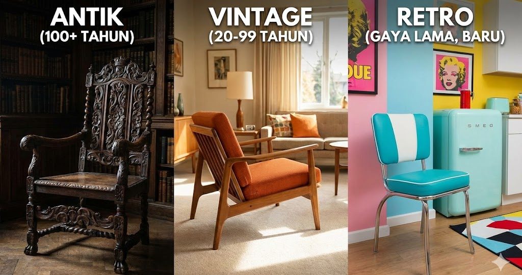 beda antik vintage retro