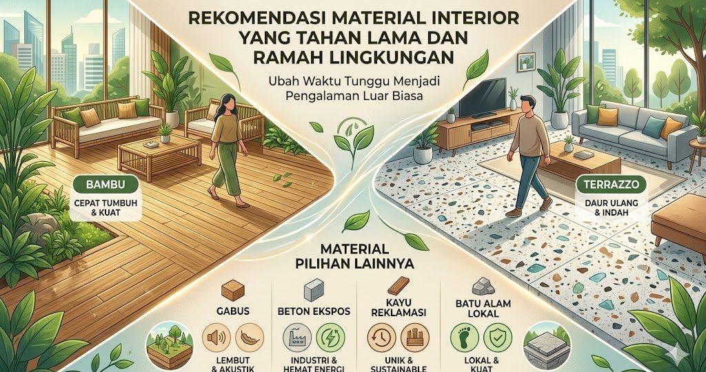 rekomendasi material interior yang tahan lama dan ramah lingkungan