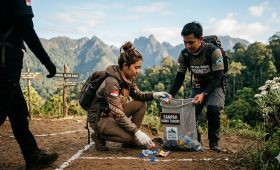 etika menjaga ekosistem gunung selama perjalanan travel / pendakian