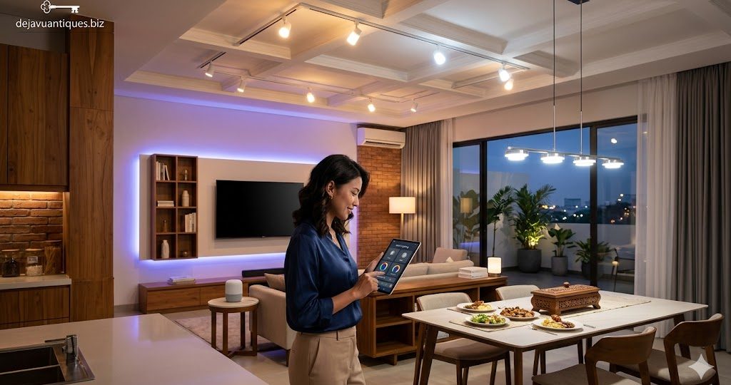 tren pencahayaan pintar (smart lighting) untuk interior rumah